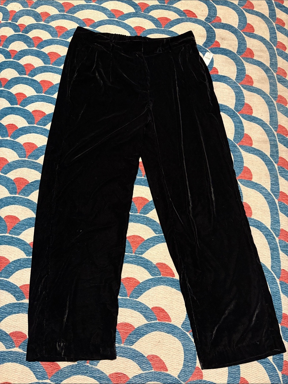 Old Navy Black Wide-Leg Velvet Pants
